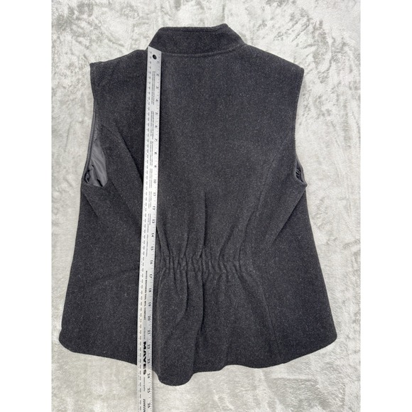 Wyoming Traders Vest Womens Medium Black 100% Wool Full Zip Western Riding Work - Picture 7 of 8